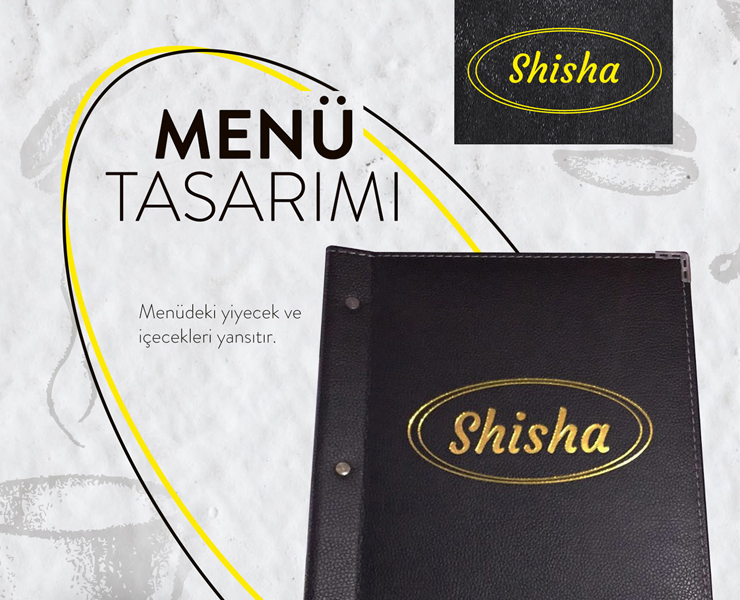 Shisha Cafe Menü Tasarım